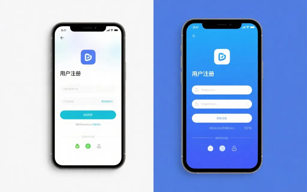 移动端与桌面端友好注册界面并排展示